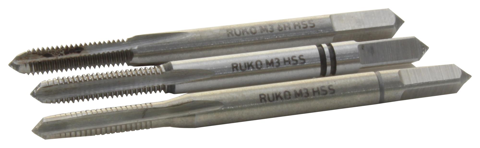 230-030 TAP SET, M3X0.5MM, 3PC RUKO
