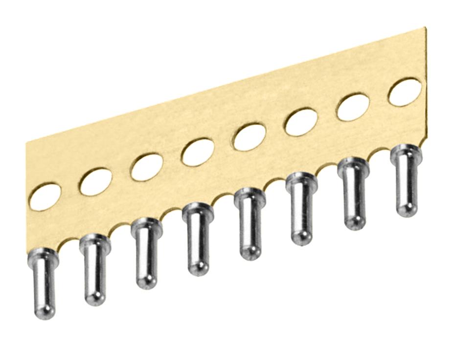 D01-9900801 SIP SOCKET, 8POS, 2.54MM, GOLD, TH HARWIN