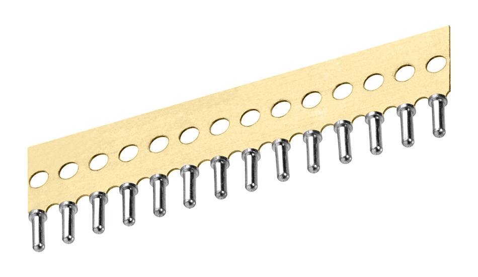 D01-9901401 SIP SOCKET, 14POS, 2.54MM, GOLD, TH HARWIN