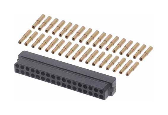 B5740-234-F-D-2 CONNECTOR, RCPT, 34POS, 2ROW, CRIMP HARWIN