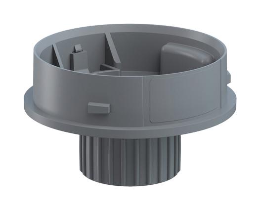 26070003 ADAPTOR, SIGNAL INDICATOR, PC/ABS, GREY WERMA