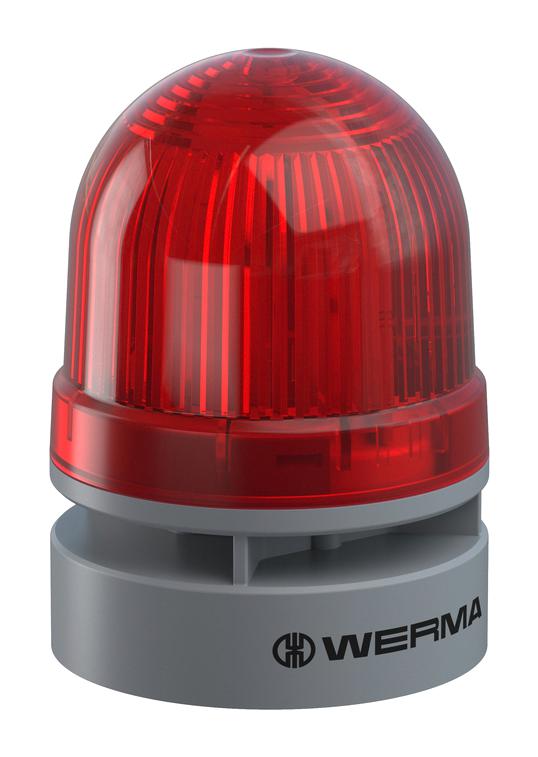 46011075 BEACON, TWINLIGHT, RED, 95DBA, PUSH-IN WERMA