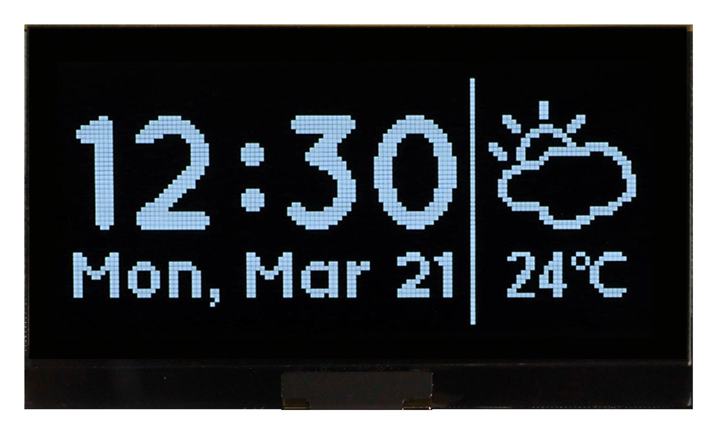 MCOT128064SV-WM OLED GRAPHIC DISPLAY, COT, 128 X 64P, 3V MIDAS