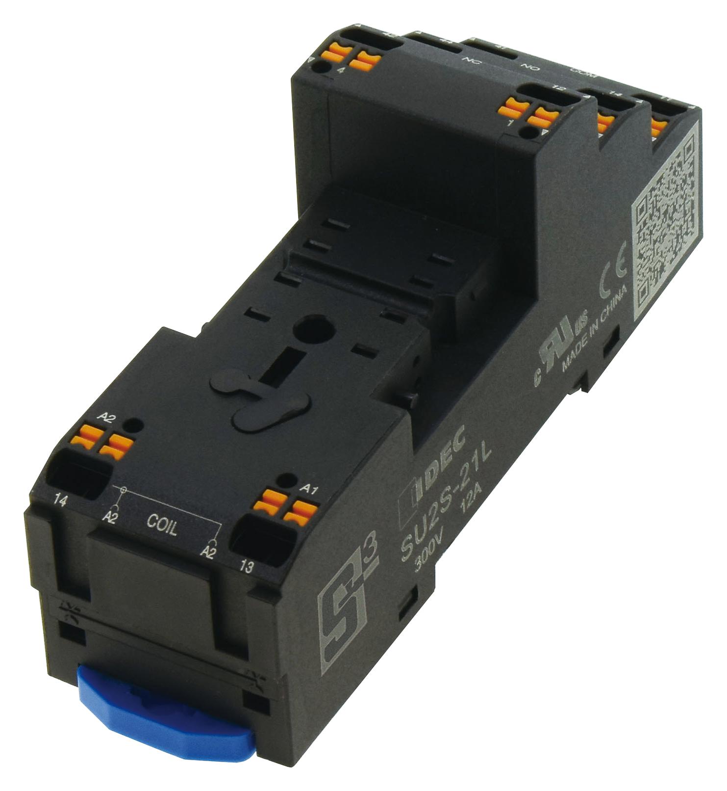 SU2S-21L RELAY SOCKET, 8PIN, DIN RAIL IDEC