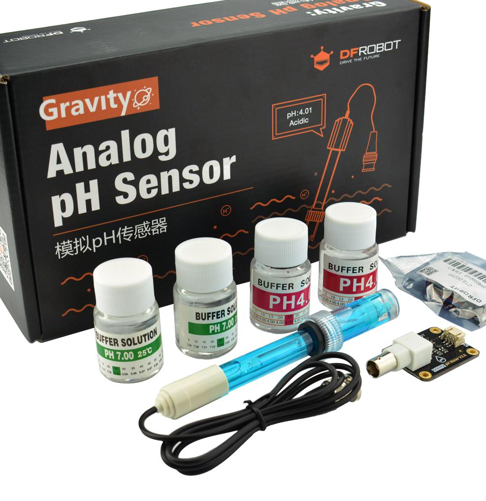 SEN0161-V2 ANALOGUE PH SENSOR/METER KIT V2, GRAVITY DFROBOT