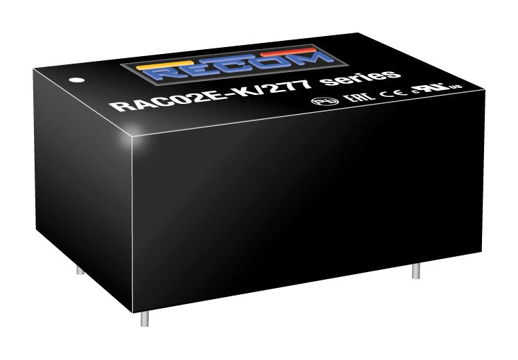 RAC02E-12SK/277 POWER SUPPLY, AC-DC, 12V, 0.167A RECOM POWER