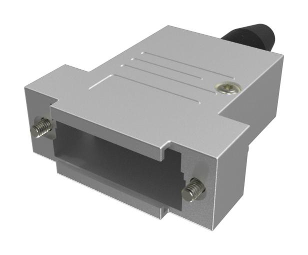 8655DMET1B13KLF D-SUB HOOD, 180 DEG, DE, METAL AMPHENOL ICC