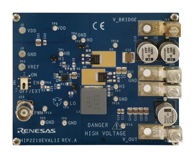 HIP2210EVAL1Z EVALUATION BOARD, HALF BRIDGE DRIVER RENESAS