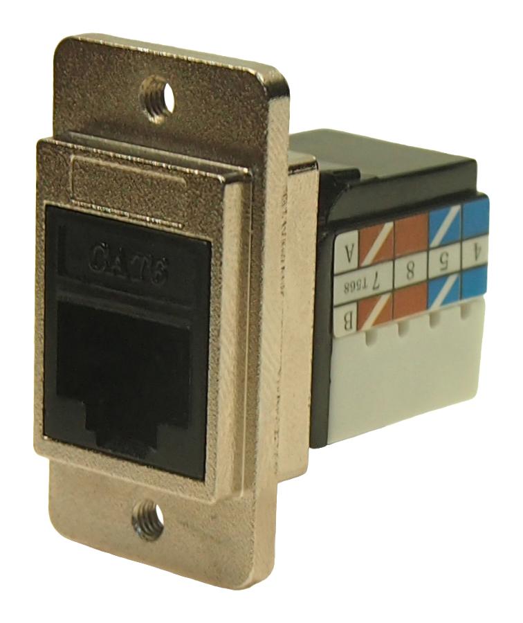 CP30727M3 ADAPTR, RJ45 JACK-JACK, 8P8C, CAT6 CLIFF ELECTRONIC COMPONENTS