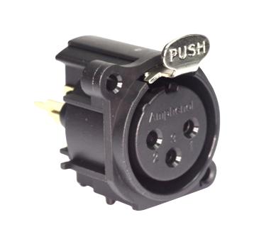AC3FAV2-AU-PRE XLR CONNECTOR, RCPT, 3POS, PANEL AMPHENOL SINE/TUCHEL