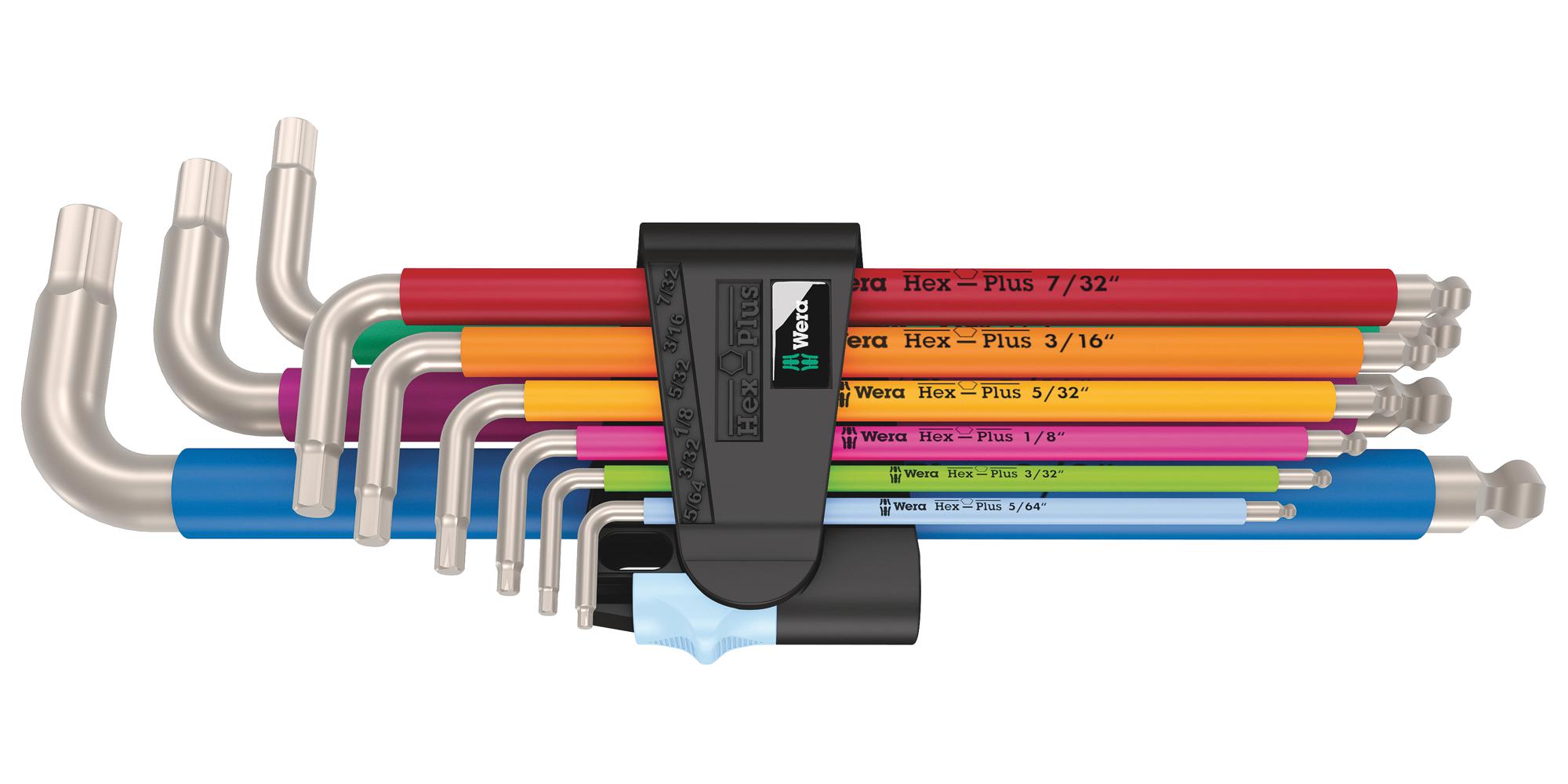 3950/9 L-KEY SET, STAINLESS, 9 PIECES WERA