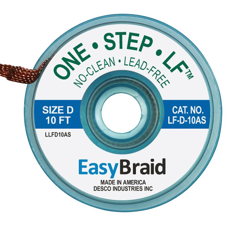 LF-D-10AS DESOLDERING BRAID, 10FT X 0.1" MENDA