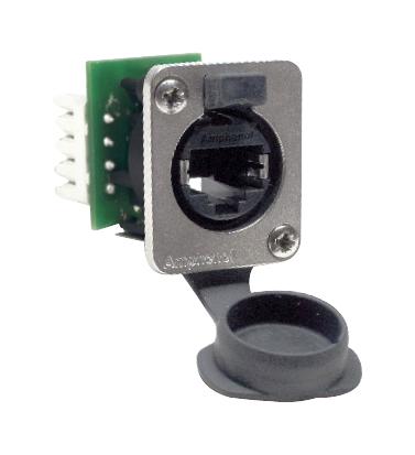 RJXS8FG6I RJ45 CONNECTOR, JACK, 1PORT, PANEL AMPHENOL SINE/TUCHEL