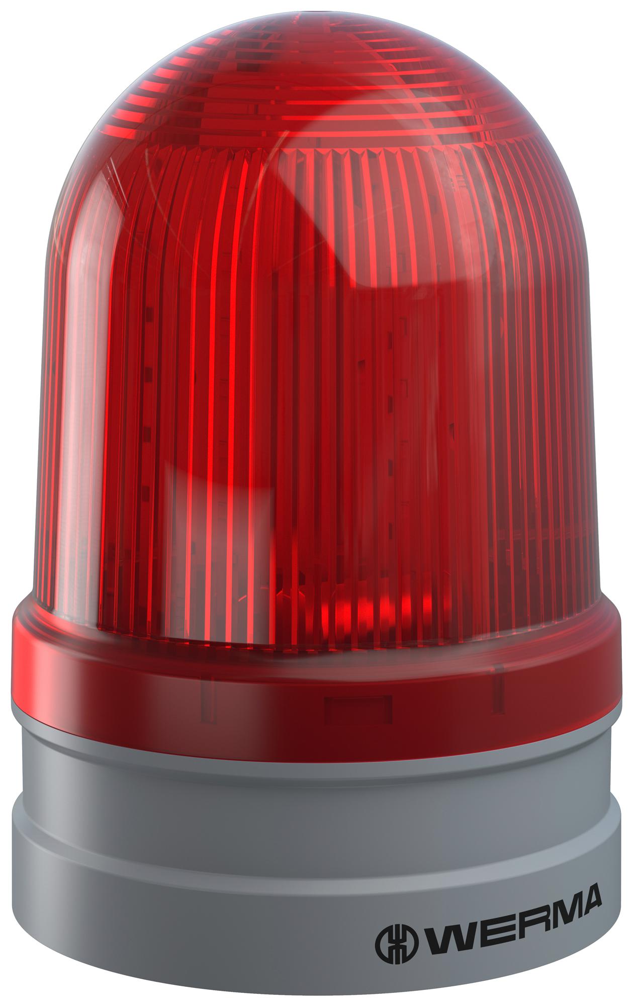 26211060 BEACON, TWINLIGHT, RED, 230VAC, PUSH-IN WERMA