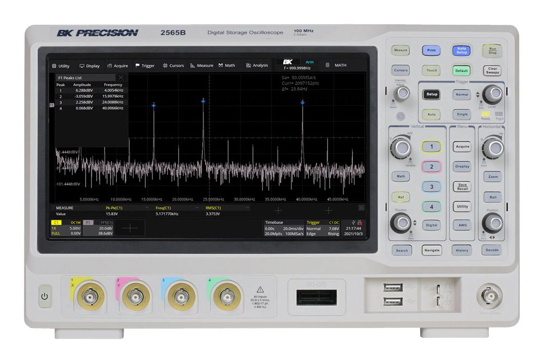 BK2565B OSCILLOSCOPE, 100MHZ, 2GSPS, LCD COLOR B&K PRECISION