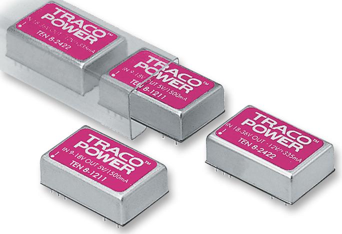TEN 8-4810 CONVERTER, DC/DC, 8W, 3.3V TRACO POWER