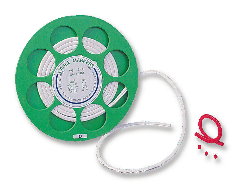 516-01795 CABLE MARKER, EARTH, REEL1000 HELLERMANNTYTON