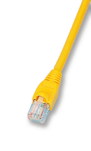 2961-0.5Y PATCH LEAD, CAT5E, UTP, YELLOW, 0.5M VIDEK