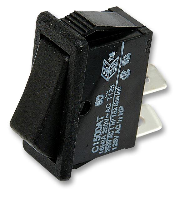 C1500ATAAA ROCKER SWITCH, SPST, BLACK ARCOLECTRIC (BULGIN LIMITED)