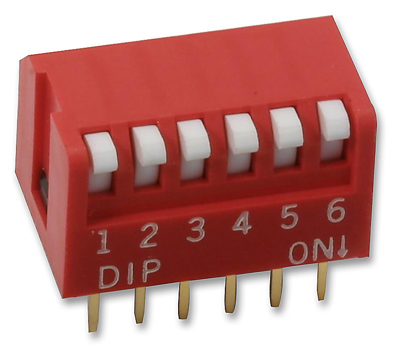 MCNDP-06V DIP SWITCH, 6POS, SPST-NO, PIANO KEY, TH MULTICOMP PRO