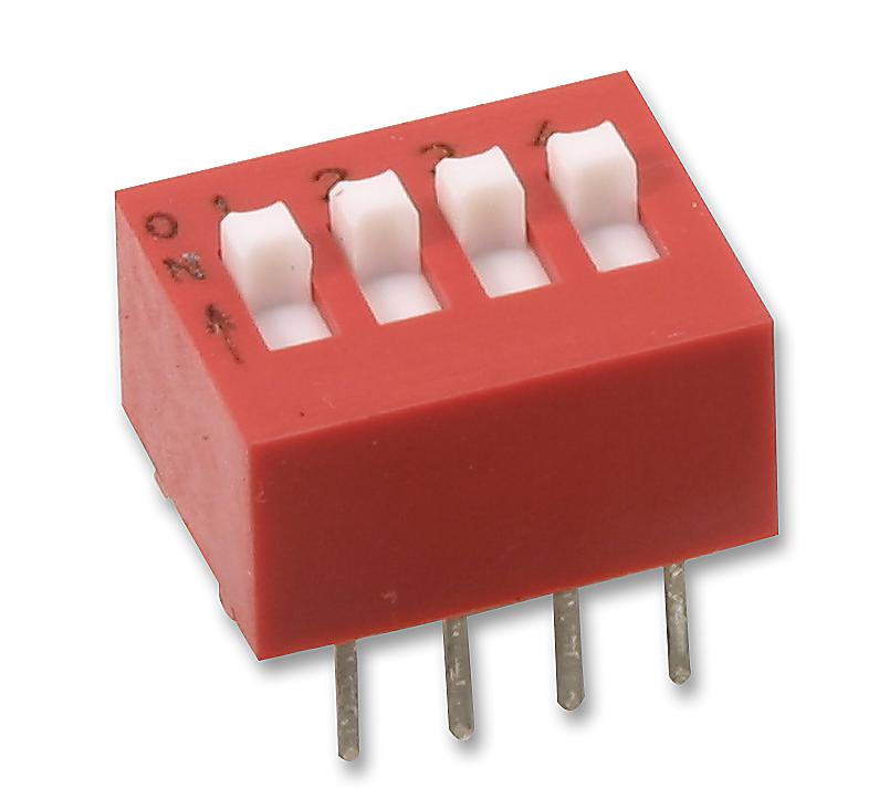 78B04ST SWITCH, SPST, 4 POS, RAISED SLIDE GRAYHILL