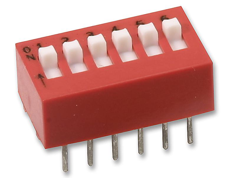 78B06T SWITCH, DIL, SLIDE, 6WAY GRAYHILL