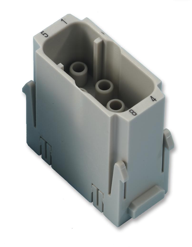 0914 008 3001 MODULE, MALE, HAN EE, 8 WAY, CRIMP HARTING