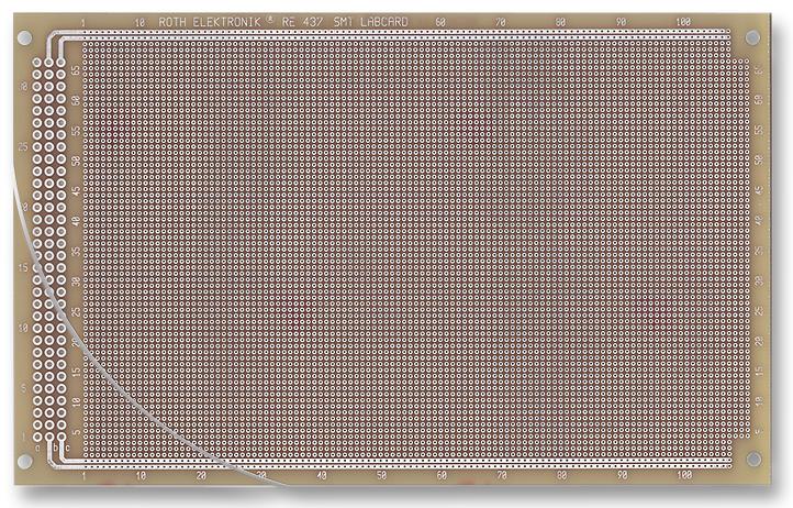 RE437-LF PCB, EUROCARD, SMD, FR4, 1.27MM ROTH ELEKTRONIK