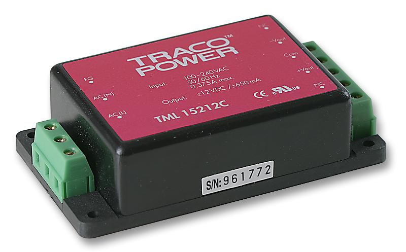TML 20215C PSU, AC/DC, 0.7A, 20W, MODULE TRACO POWER