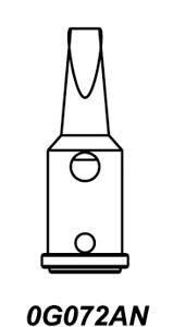 0G072AN CHISEL TIP, FOR 75 SERIES, 3.2MM ERSA