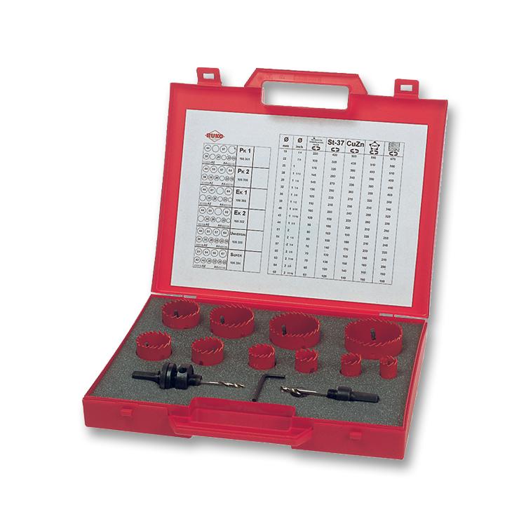 106303 HOLE SAW SET, IN PLASTIC CASE RUKO