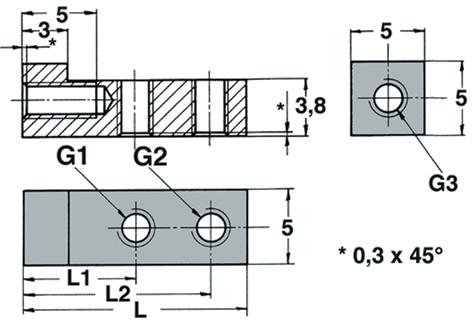 05.60.422 CUBE STANDOFF, THREADED, 3XM2.5/12 ETTINGER