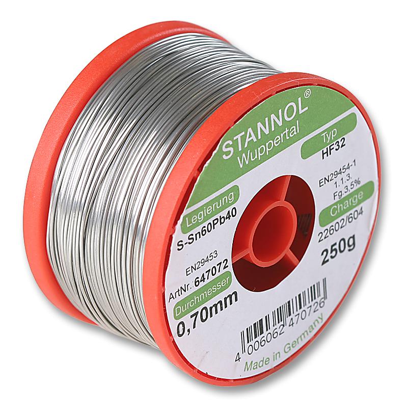 HF32 3500 1,0MM 250G SOLDER WIRE, 60/40, 183°C, 250G STANNOL