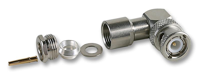 R141156000 RF COAXIAL, BNC, RIGHT ANGLE PLUG, 50OHM RADIALL
