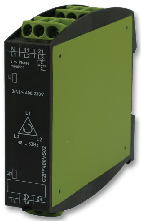 G2PF400VS02 RELAY, VOLTAGE SENSING, DPDT, 400VAC TELE