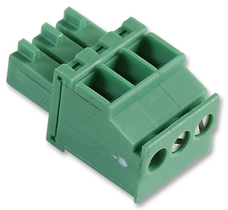 MCVR 1,5/3-ST-3,5 TERMINAL BLOCK, PLUGGABLE, 3POS, 16AWG PHOENIX CONTACT