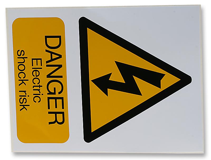 259848 SIGN, DANGER, ELECTRIC SHOCK RISK DURATOOL