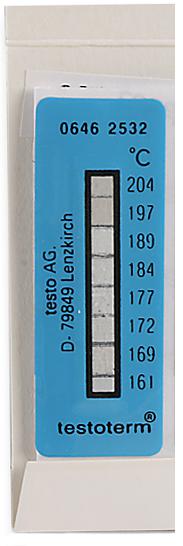 6462532 TEMPERATURE STRIP, 160°C/199°C TESTO