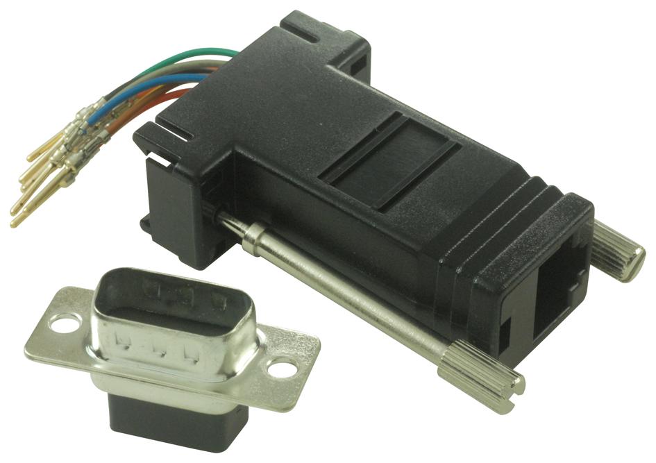 MHDA9-PMJ8-K ADAPTOR, D PLUG 9WAY-RJ45 MH CONNECTORS