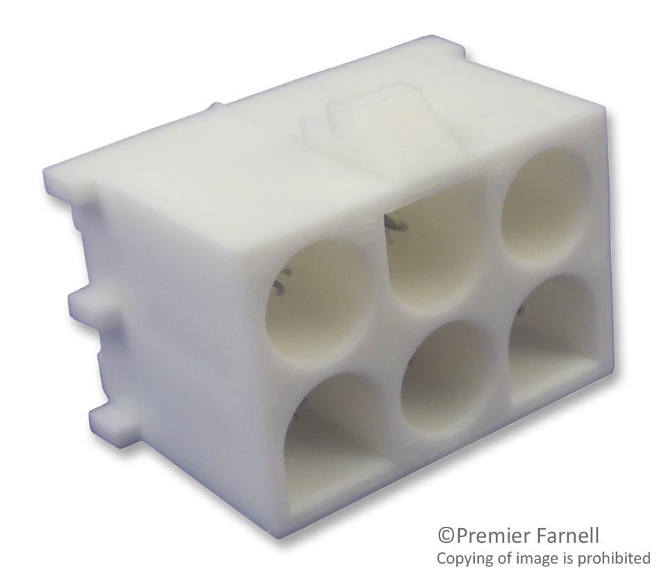 350711-1 HEADER, VERTICAL, DUAL ROW, 6WAY, 6.35MM AMP - TE CONNECTIVITY