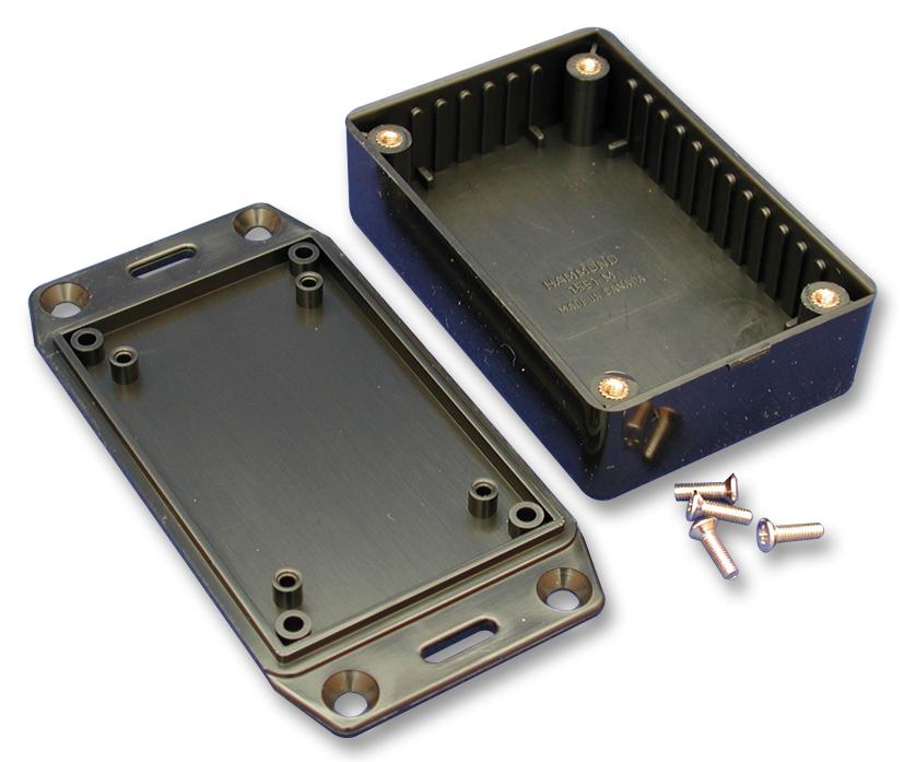 1591MSFLBK BOX, ABS, BLACK, 85X56X25MM HAMMOND