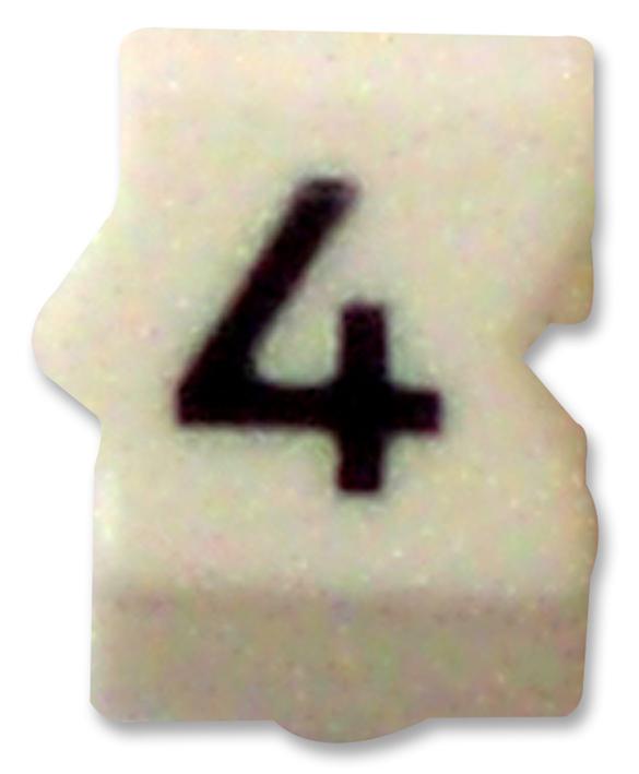 STD12W-4 CABLE MARKER, E, SIZE12, 4, PK30 RAYCHEM - TE CONNECTIVITY