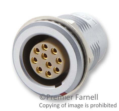 EGG.2B.310.CLL SOCKET, PANEL, 10WAY LEMO