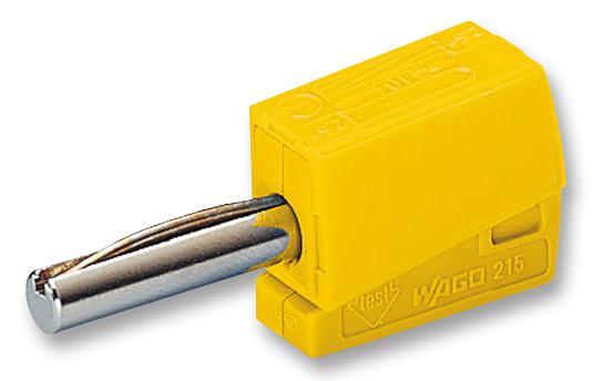 215-511 BANANA PLUG, 20A, CLAMP, YELLOW WAGO