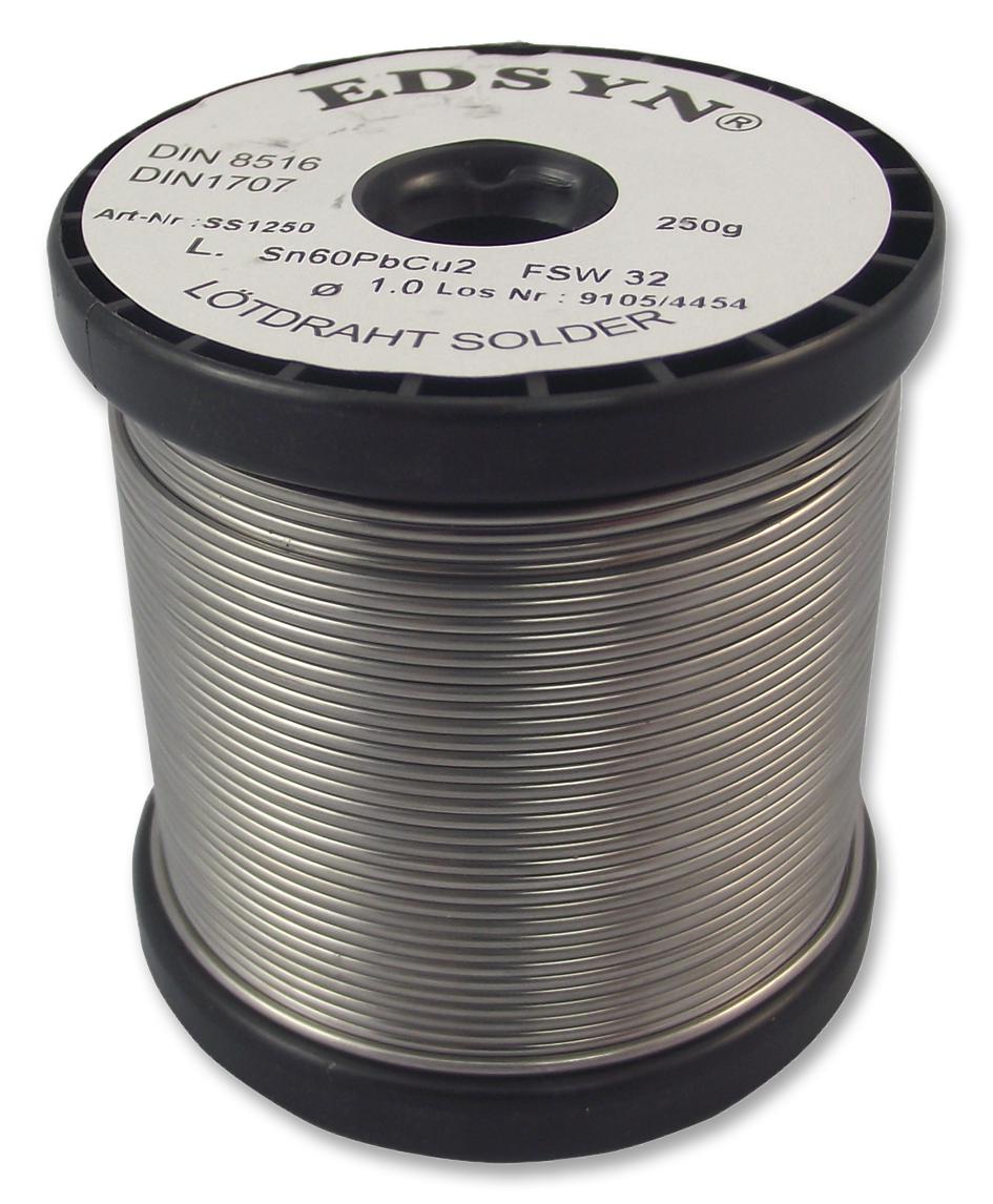 SS1250 SOLDER WIRE, FSW32, FLUX, 1MM EDSYN