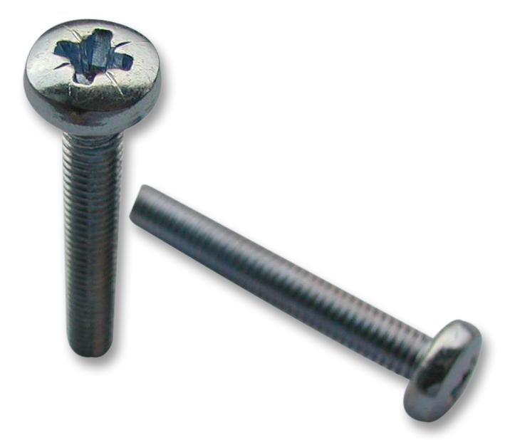 M312 PRBRMCN100- SCREW, POZI PAN, BRASS, NP, M3X12, PK100 TR FASTENINGS
