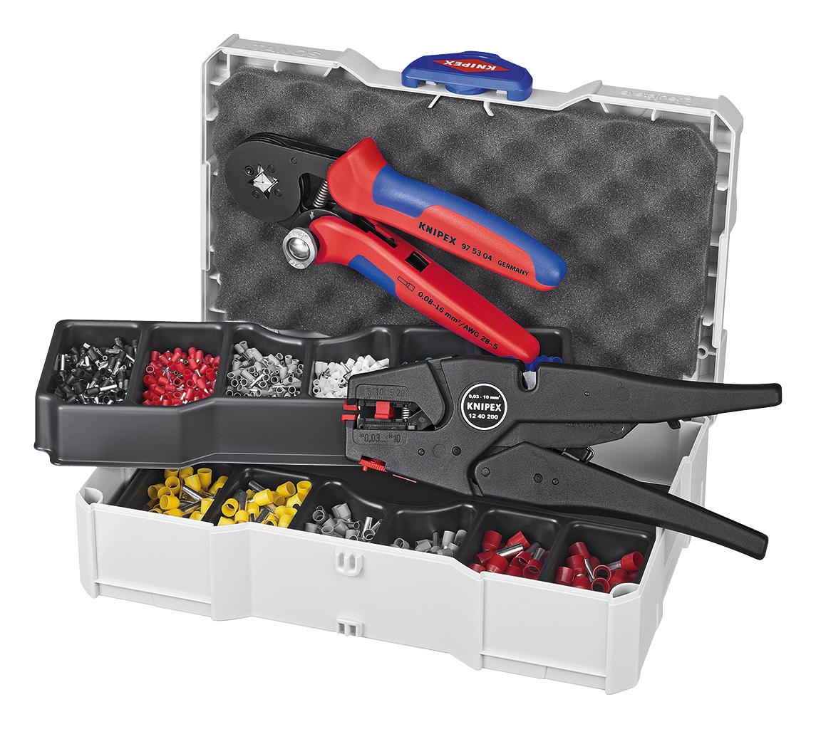 97 90 10 CRIMP ASSORTMENT W. STRIPPER & PLIER KNIPEX
