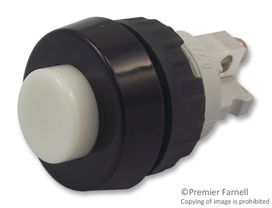 1.10.001.001/0205 SWITCH, PUSHBUTTON, MOM, OPAQUE, WHITE RAFI