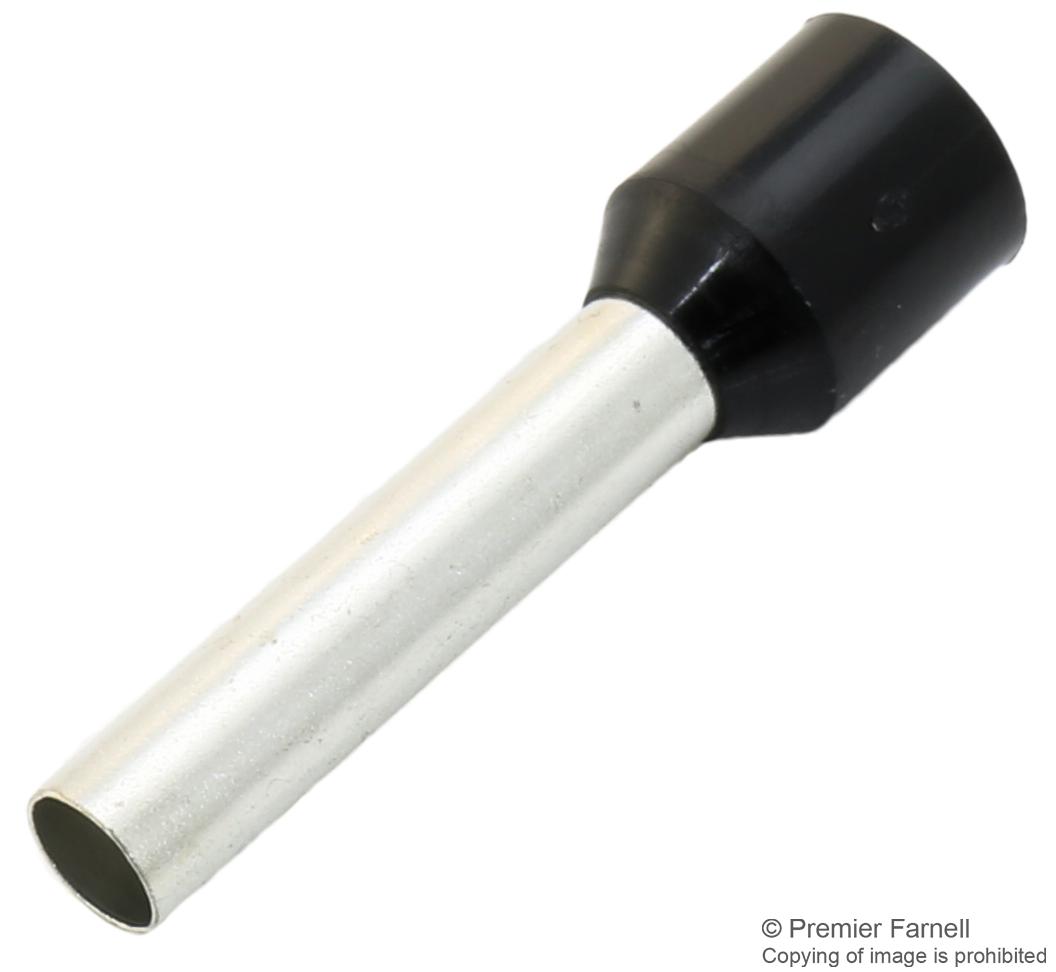 E6018-BLACK FERRULE, 10AWG, 26MM, NYLON, BLACK,PK100 MULTICOMP PRO