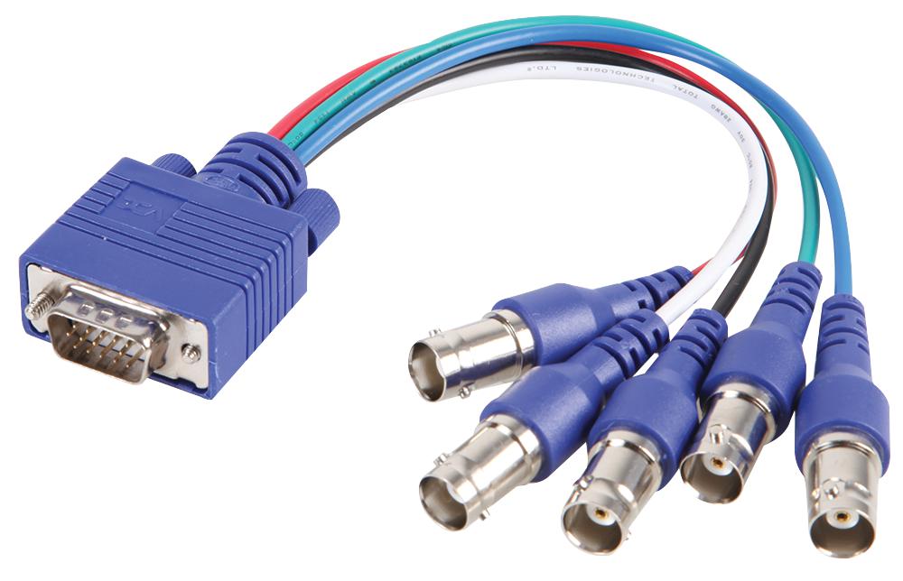 104-500-015 LEAD, VGA TO 5X BNC LEAD, 0.15M VDC